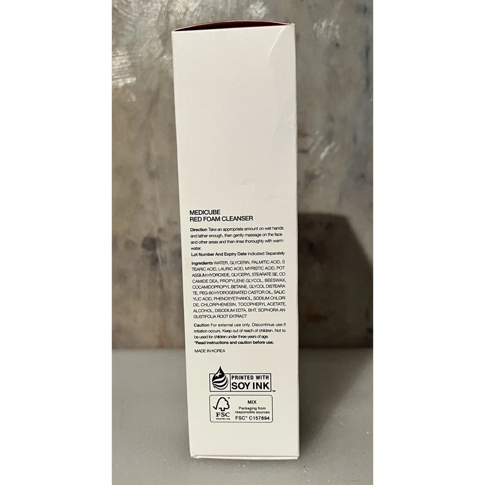 Medicube Red Foam Cleanser Unisex 120ml White New Acne Care Deep Purifying
